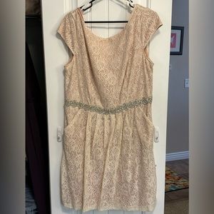 Pale pink lace dress
